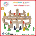 EZ1106 stocké 108 pièces Solid Wood Rome Style Kids Big Building Blocks